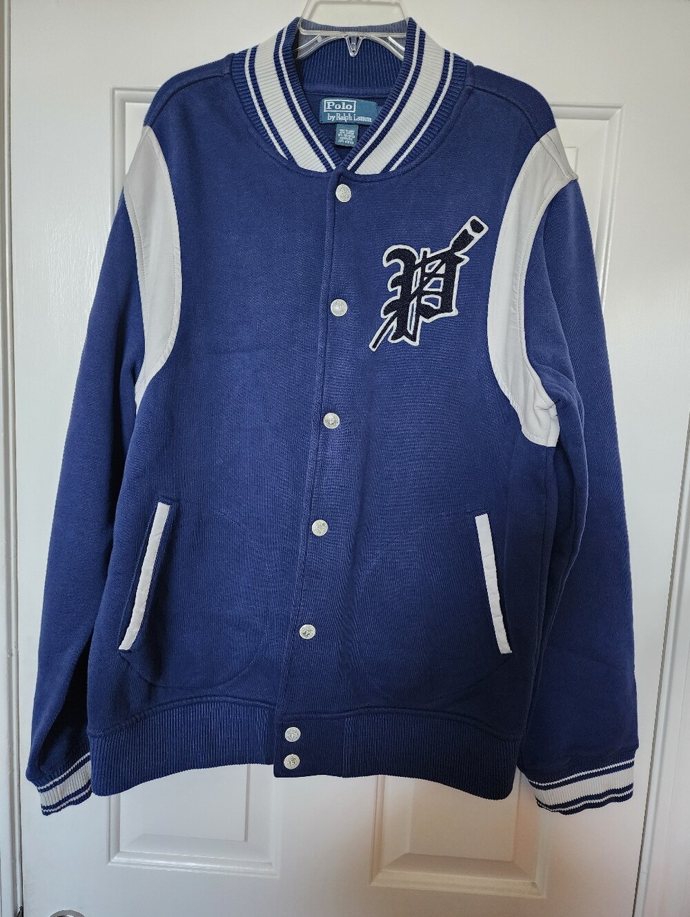 Ralph Lauren Vintage Navy and White Letterman Jacket